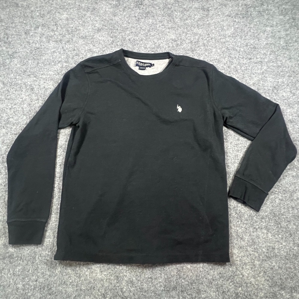 U.S. Polo Assn. Pullover Sweater Mens XL Black Logo Embroidered Ribbed Trim